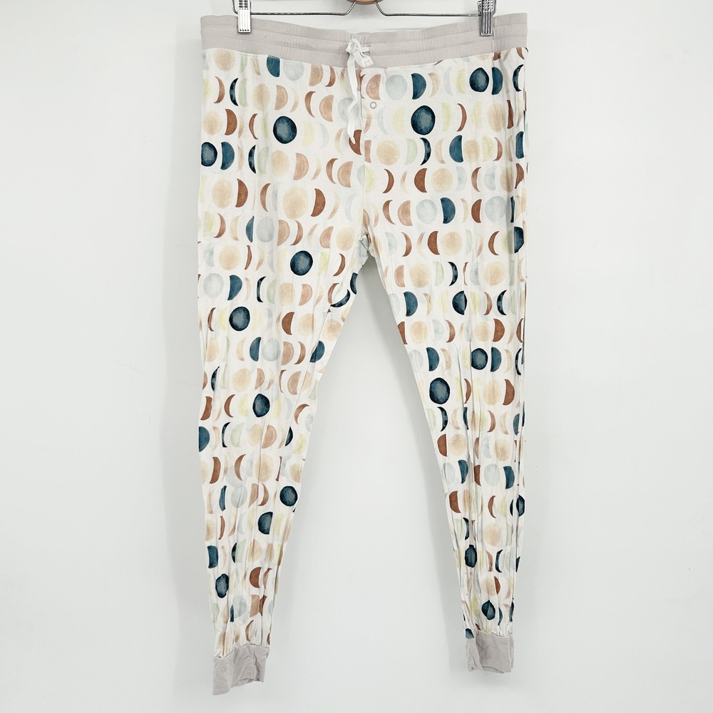Little‎ Sleepies Mens Moon Phases Luna Neutral Celestial Bamboo Pajama Pants L